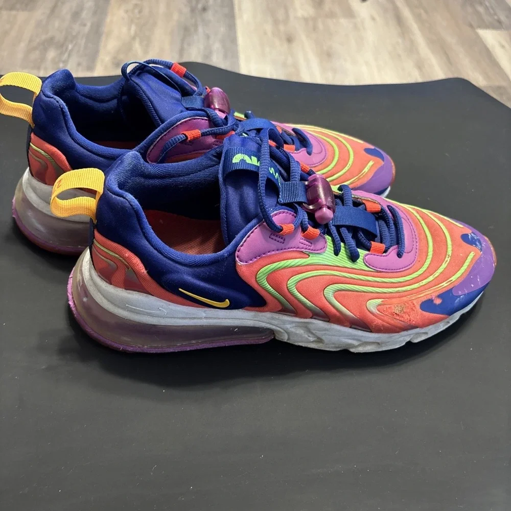 Nike Air Max 270 React ENG CD0113-600 Men's Size 10 Shoes Raspberry Ripple